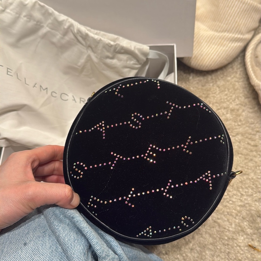 Stella mini round belt monogram bag